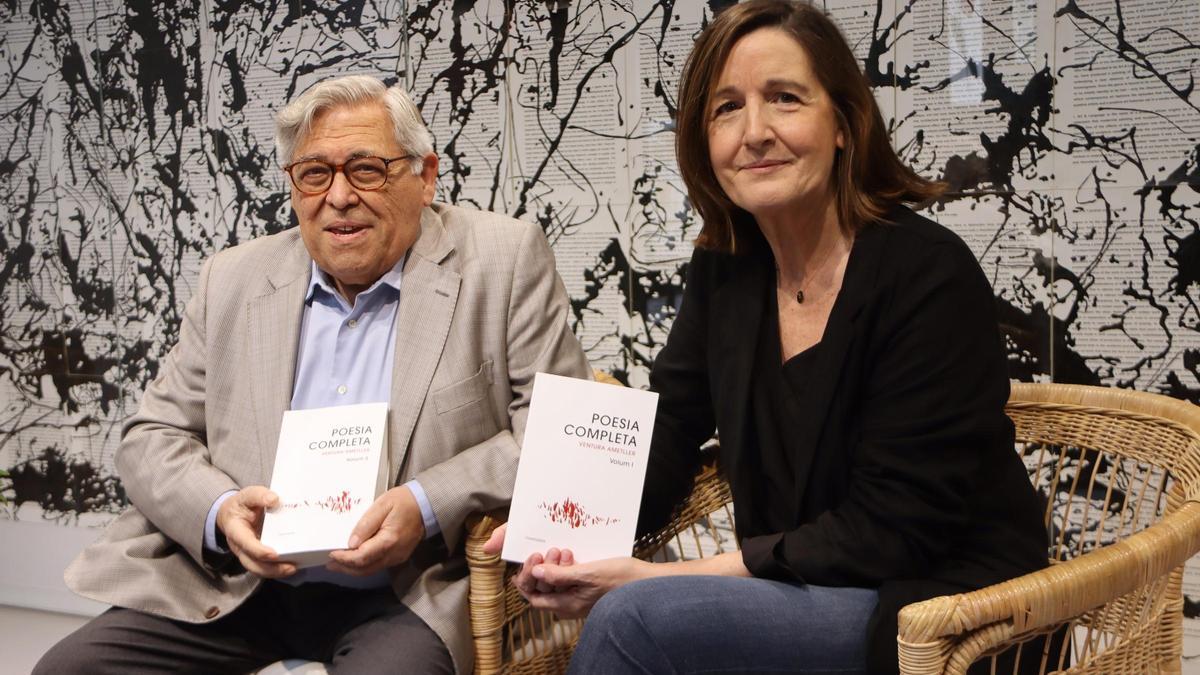 Un dels moments de la presentació de 'Poesia completa', de Ventura Ametller