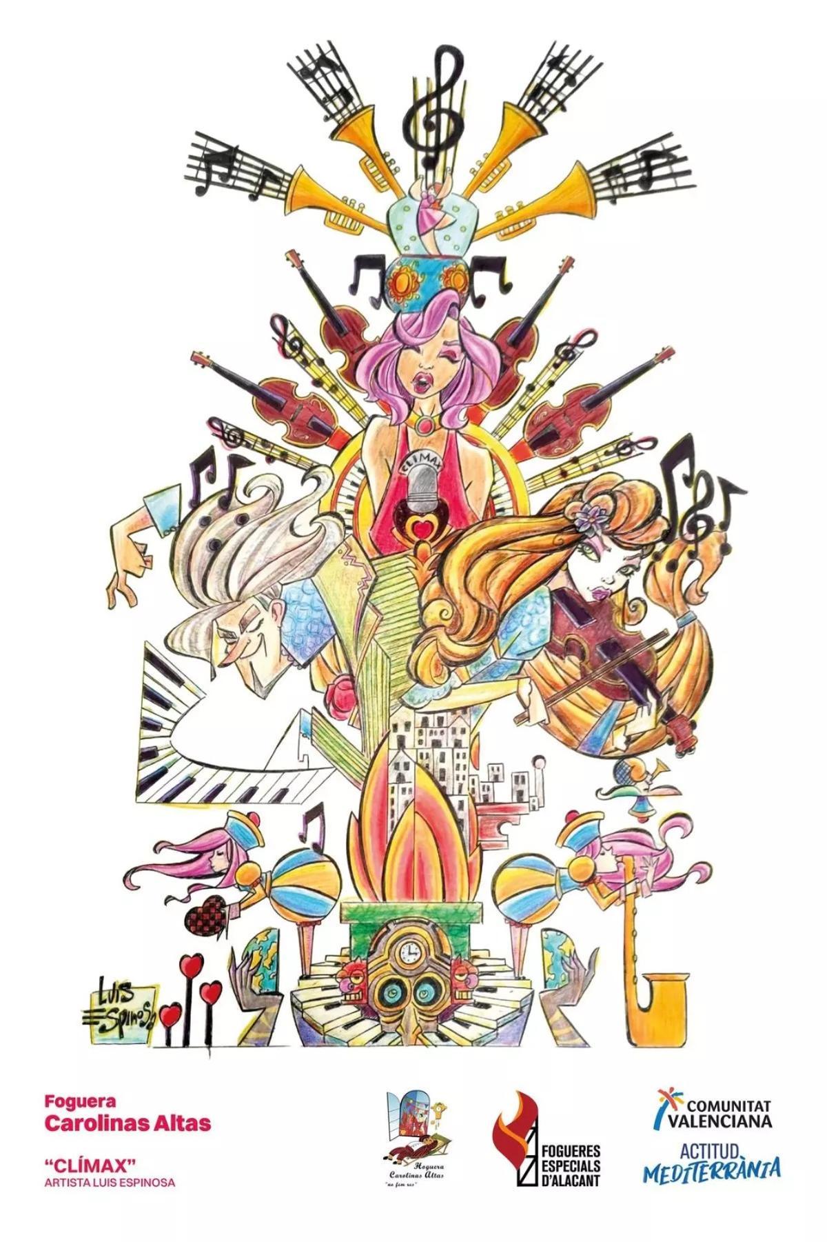 Boceto de la hoguera