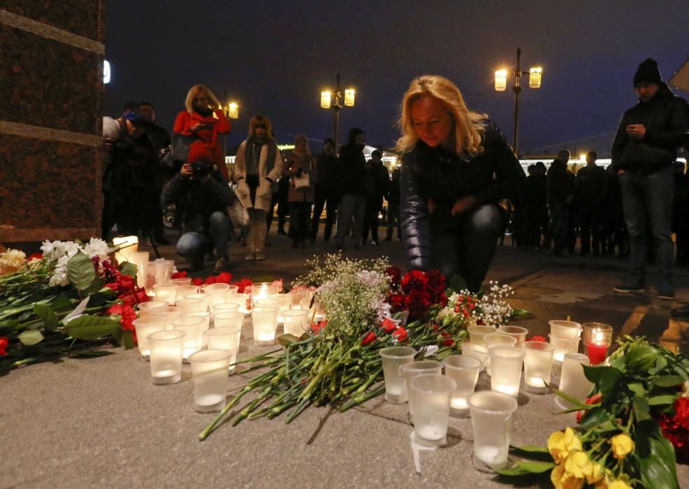 Homenaje a las víctimas de San Petersburgo