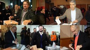 Els candidats catalans han anat a votar aquest matí. Jorge Fernández Díaz (PPC), Francesc Homs (Democràcia i Llibertat), Josep Antoni Duran Lleida (UDC), Xavier Domènech (En Comú Podem) i Gabriel Rufián (ERC) han fet declaracions a la sortida dels seus respectius col·legis electorals. 