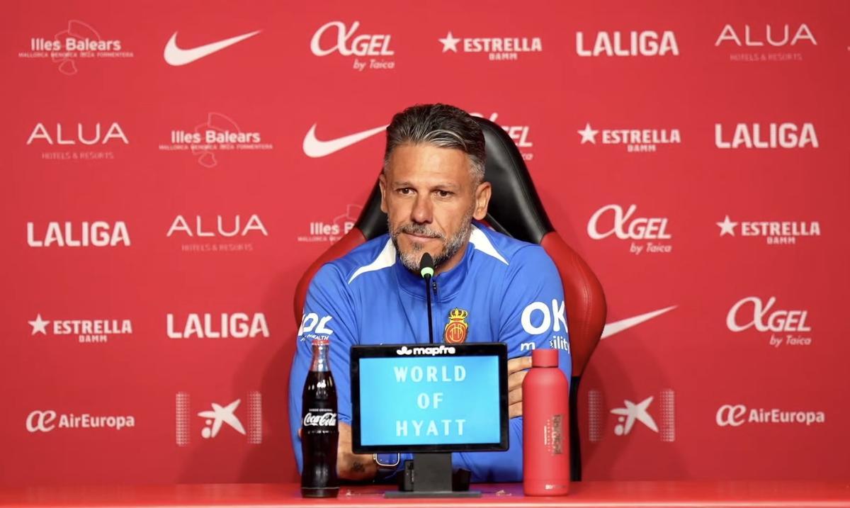 Demichelis, durante la rueda de prensa de este viernes en Son Moix