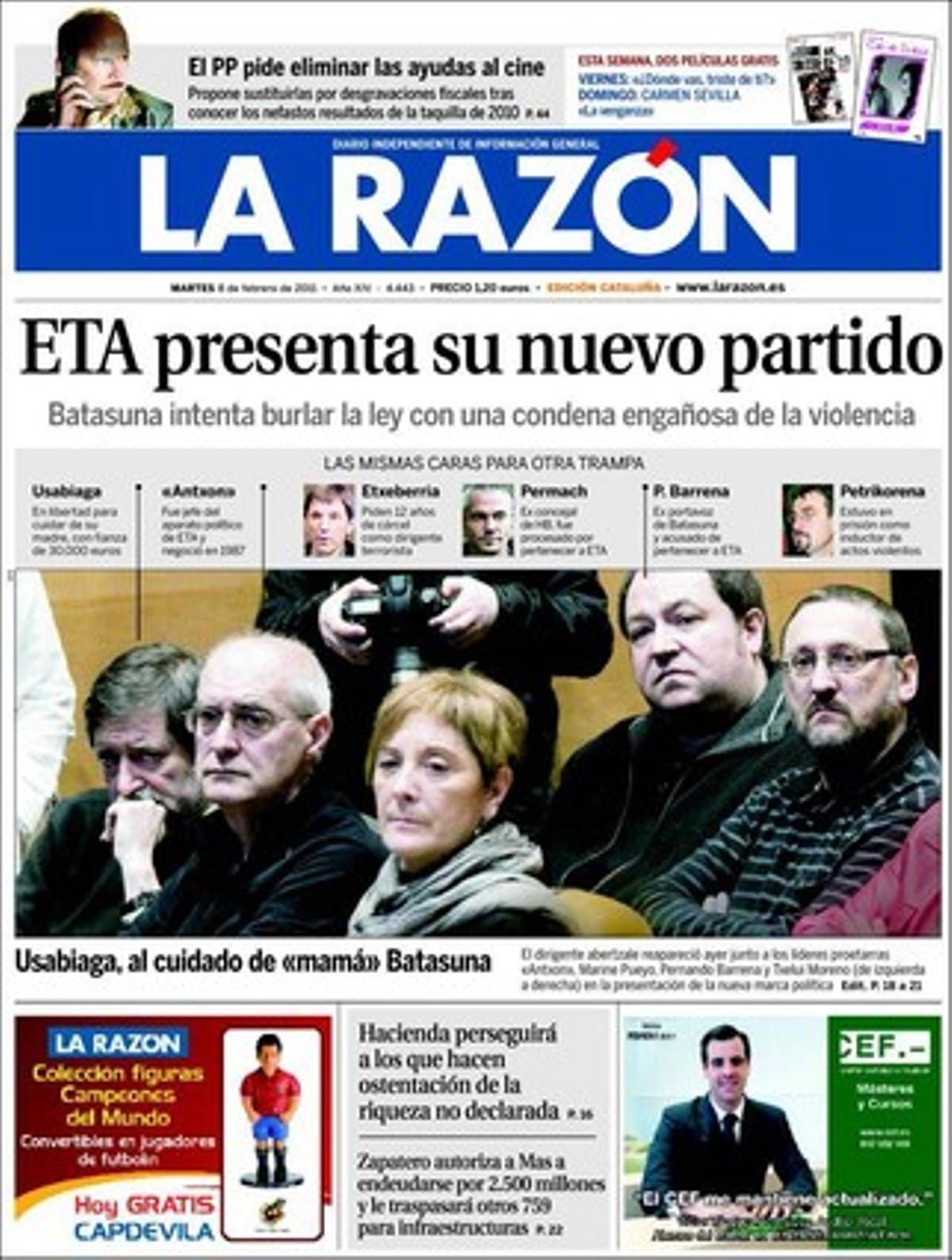 ’La Razón’ també destaca a dins que la Direcció General de Trànsit es desentén de 365 morts que no haurien estat comptabilitzats en els balanços de sinistralitat viària, i que una associació reclama que s’auditin les estadístiques de la DGT.