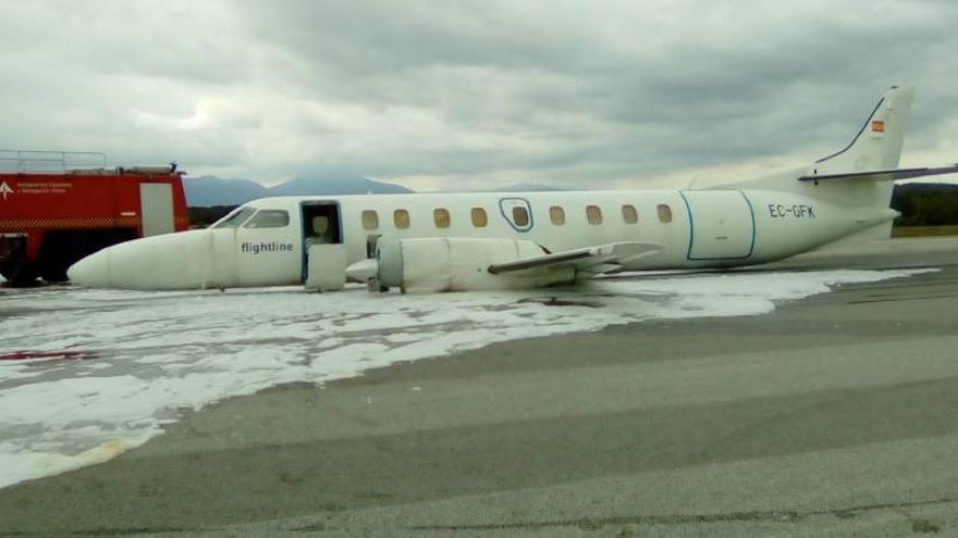 Aviació Civil afirma que el tren d&#039;aterratge de l&#039;avió escola sinistrat a Girona no es va activar