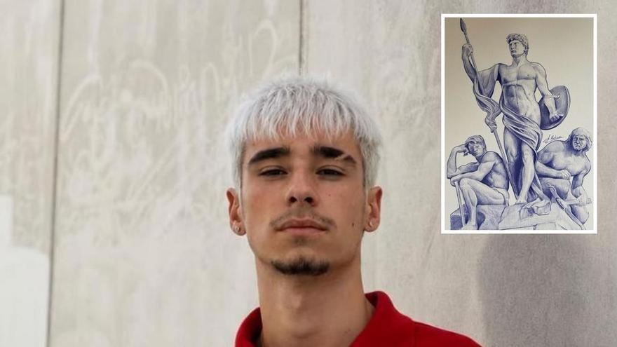 Aarón Martínez, el adolescente asturiano que hace arte con un boli Bic, da el salto nacional con una exposición en Santander: "Es una oportunidad para llegar a un público diferente"
