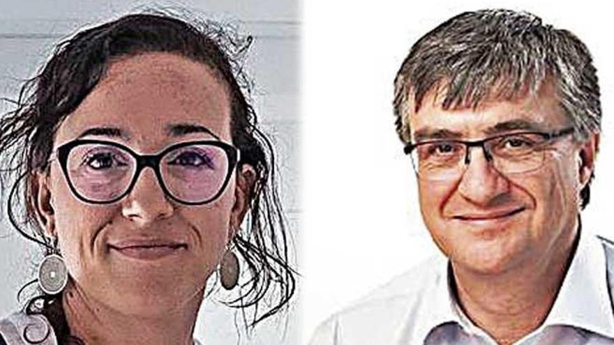 Joana M. Adrover (izq.) y Ramon PerpinyÃ .