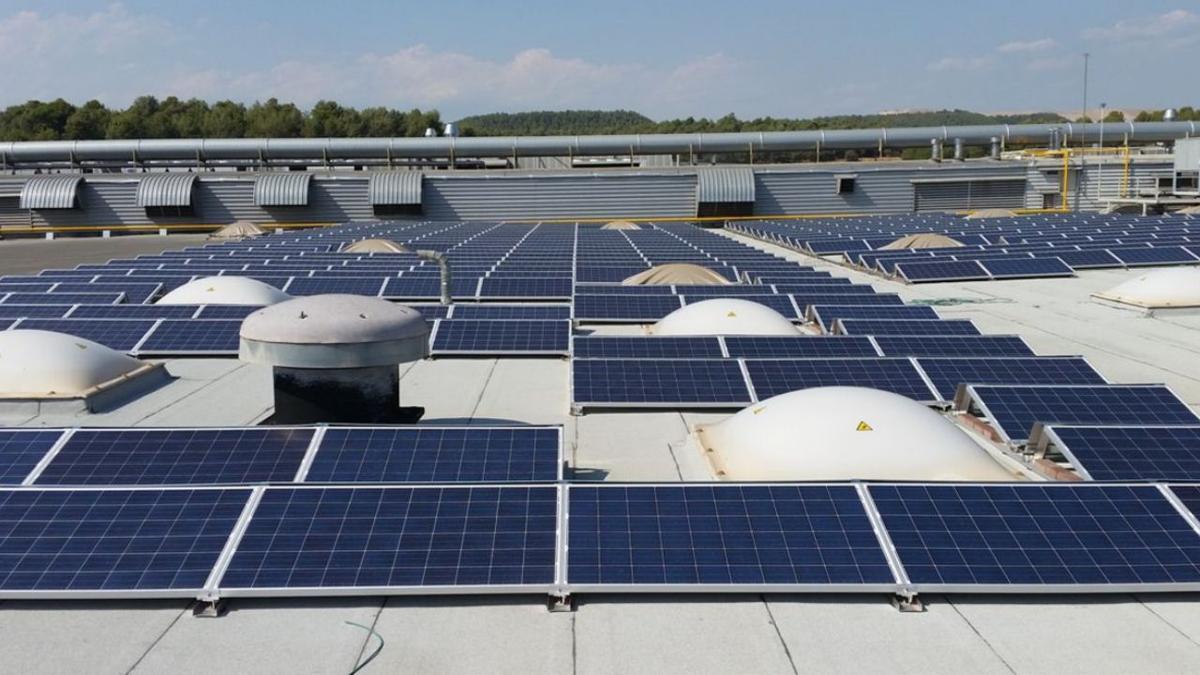 Plaques a la coberta de la planta de producció de Denso, a Sant Fruitós  | DNBA