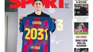 Esta es la portada de SPORT de hoy sábado, 7 de febrero de 2026