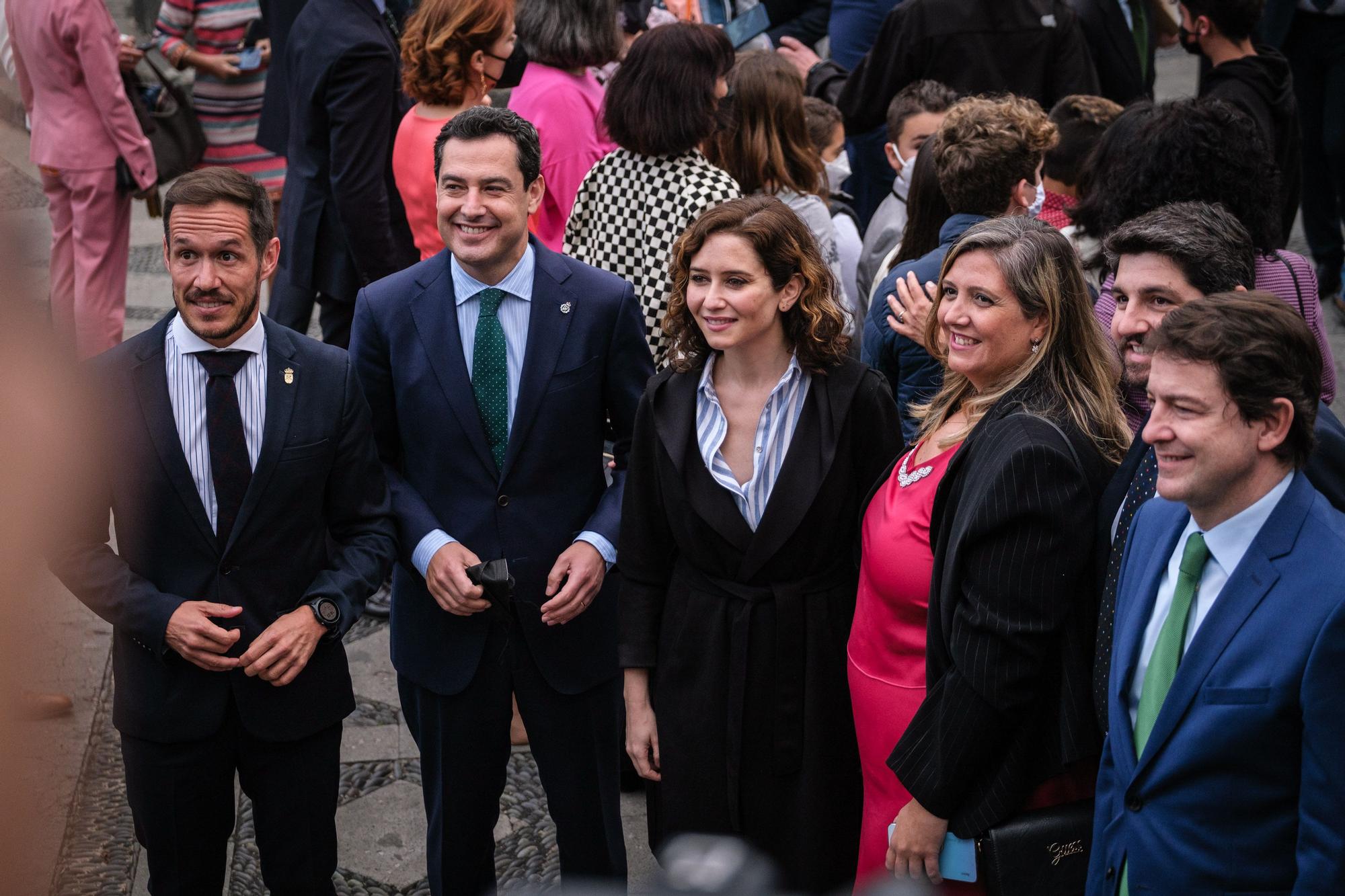 Visita del Rey y los presidentes de las comunidades a La Palma al acto de homenaje a los palmeros