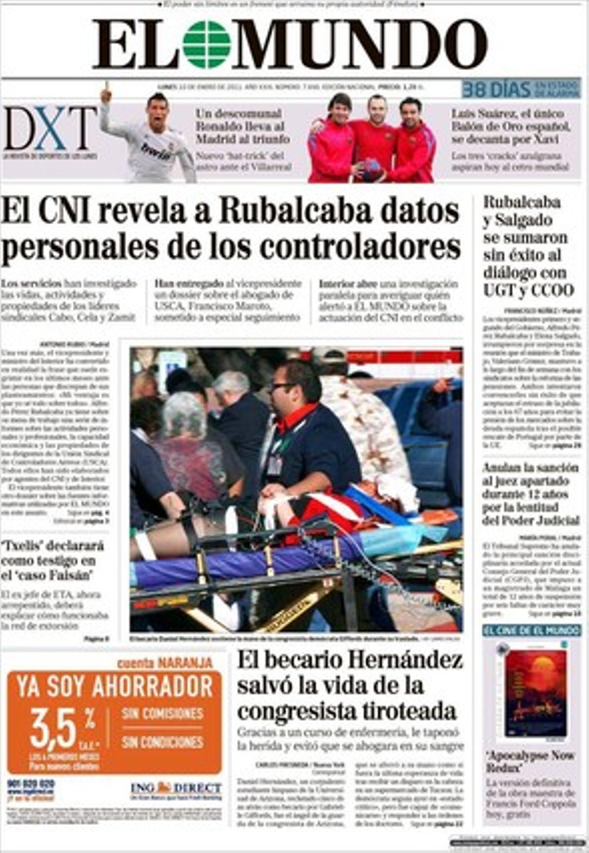 A més, ’El Mundo’ dóna rellevància al fet que encara no hi ha un mediador per arbitrar en el conflicte entre el Govern i els controladors aeris i que Angela Merkel exigeix que els països de la UE limitin per llei els seus dèficits.