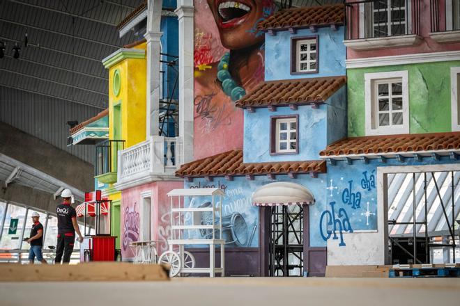 El escenario del Carnaval, casi a punto