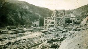 Una imatge històrica dels inicis de l’activitat de l’explotació potàssica  - Arxiu Històric de Cardona