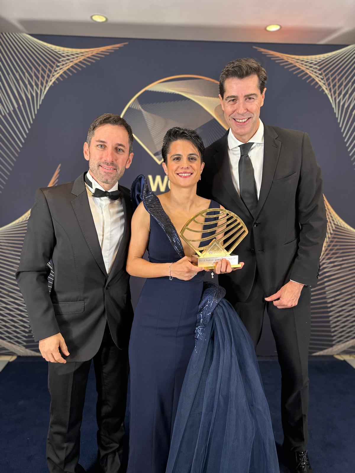 La gran celebración de María Pérez tras lograr el premio de World Athletics a la mejor atleta de marcha/ruta en 2025 La gran celebración de María Pérez tras lograr el premio de World Athletics a la mejor atleta de marcha/ruta en 2025