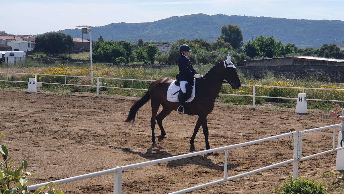 Participante en el anterior campeonato de doma clásica celebrado en Albalá.