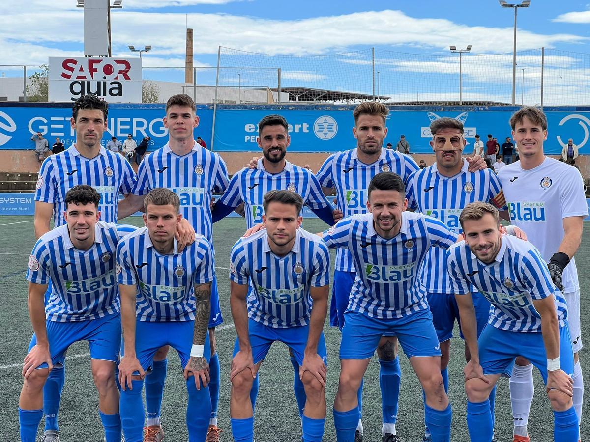 Once inicial del CF Gandia en el partido de este miércoles 1 de Mayo