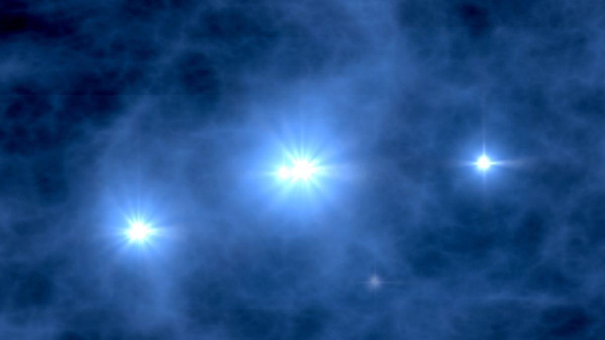 Las primeras estrellas estaban compuestas únicamente de hidrógeno y helio.