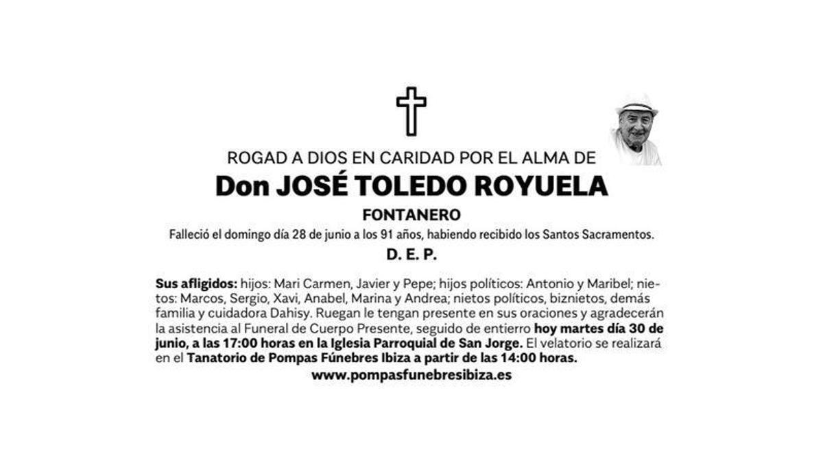 Esquela José Toledo Royela