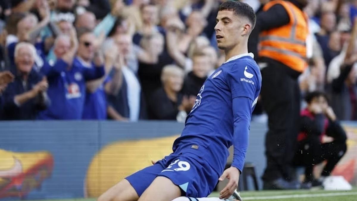 Kai Havertz celebrando un gol con la camiseta del Chelsea