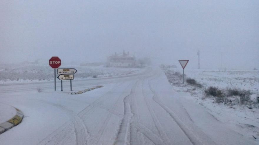 Imagen de archivo de una copiosa nevada en el Noroeste