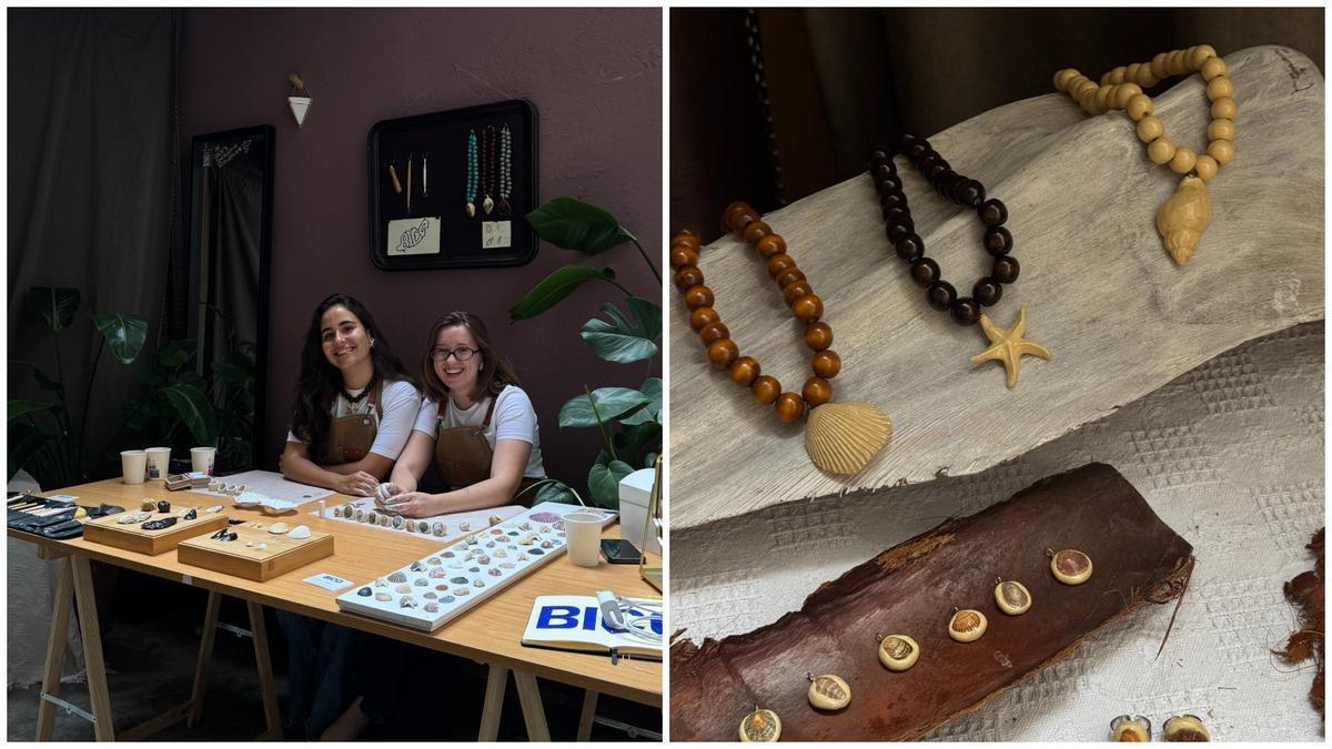 Alejandra e Isabel, fundadoras de Bico, junto algunas de sus creaciones.