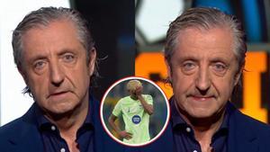 Josep Pedrerol durante su editorial en El Chiringuito tras la eliminación del Barça.