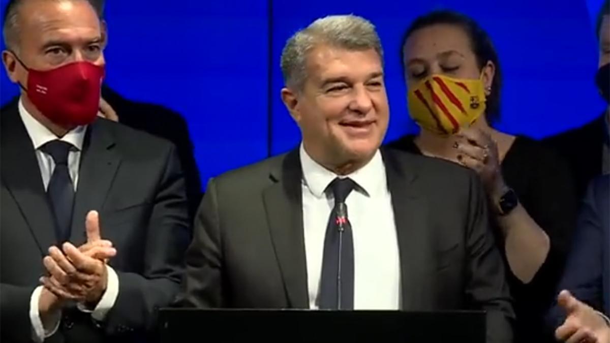 Joan Laporta, orgulloso tras la aprobación de la financiación del Espai Barça