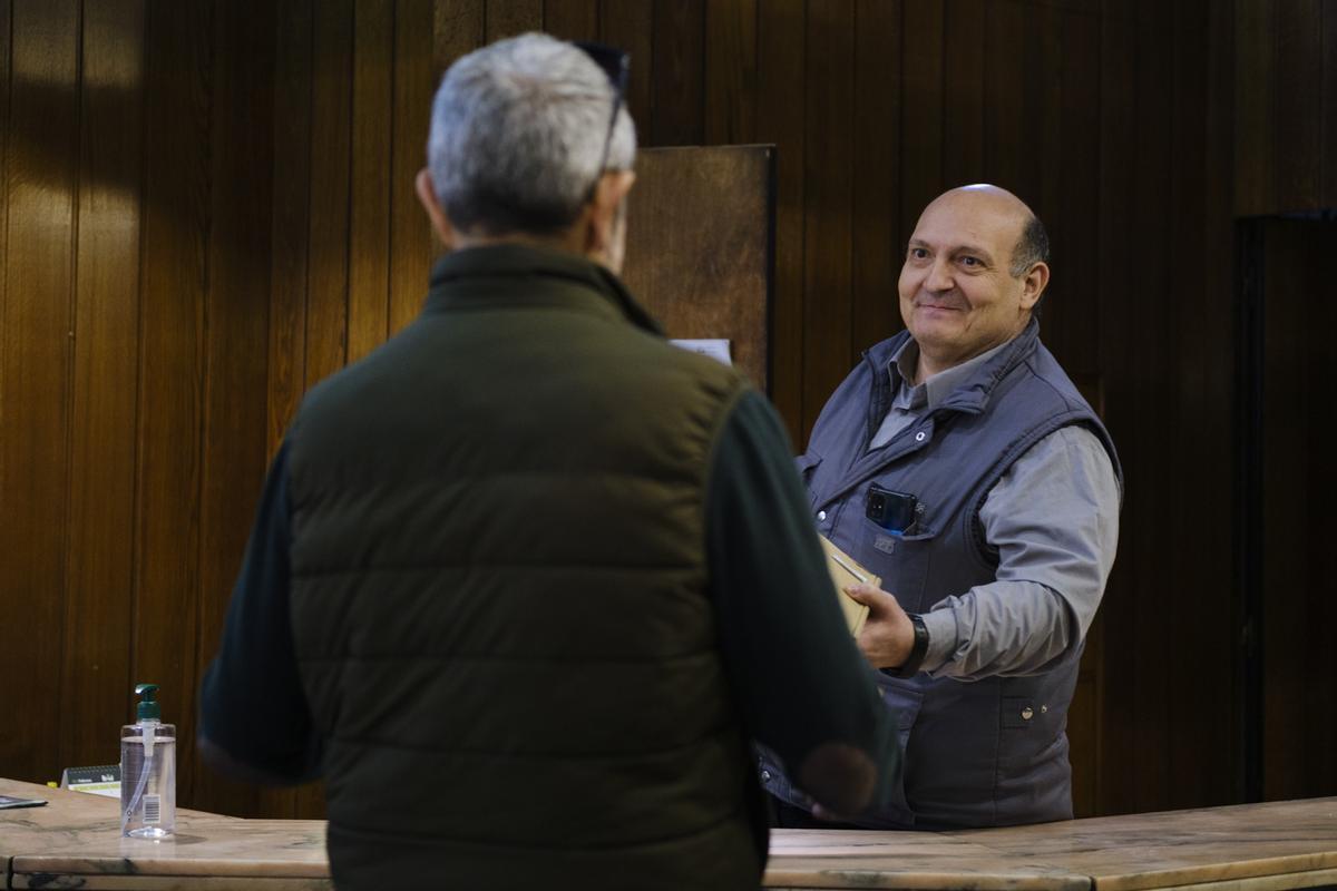 Enrique Marín, portero en el coso 66 de Zaragoza.