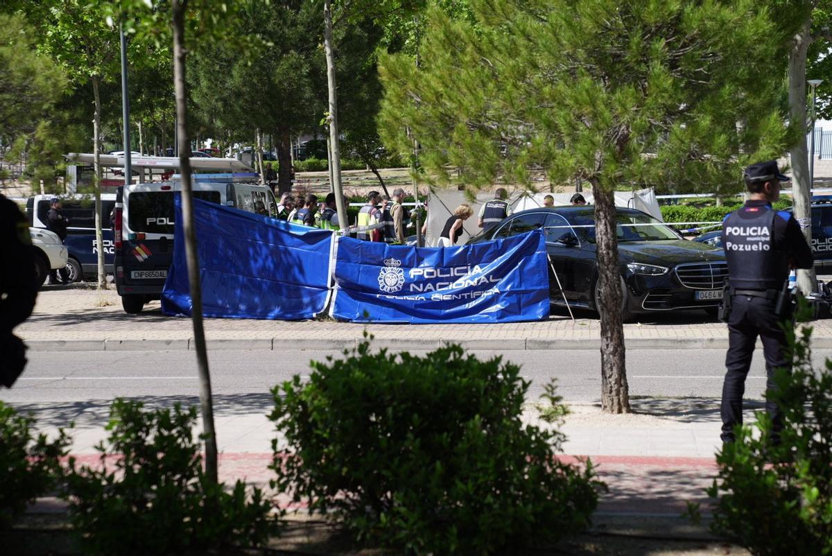 La Policía, en el lugar de los hechos.