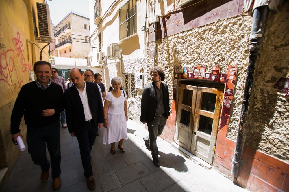 Homenaje a Altamira por el centro de Alicante