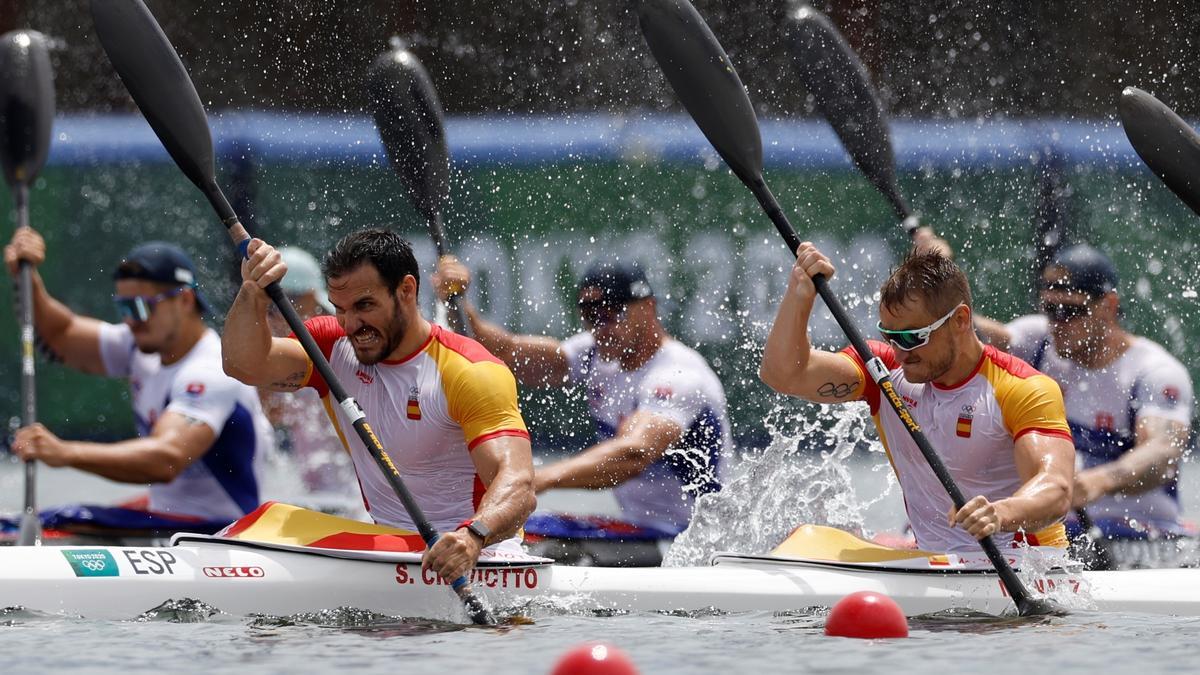 El mallorquín Marcus Cooper, plata con el equipo de en K4 500