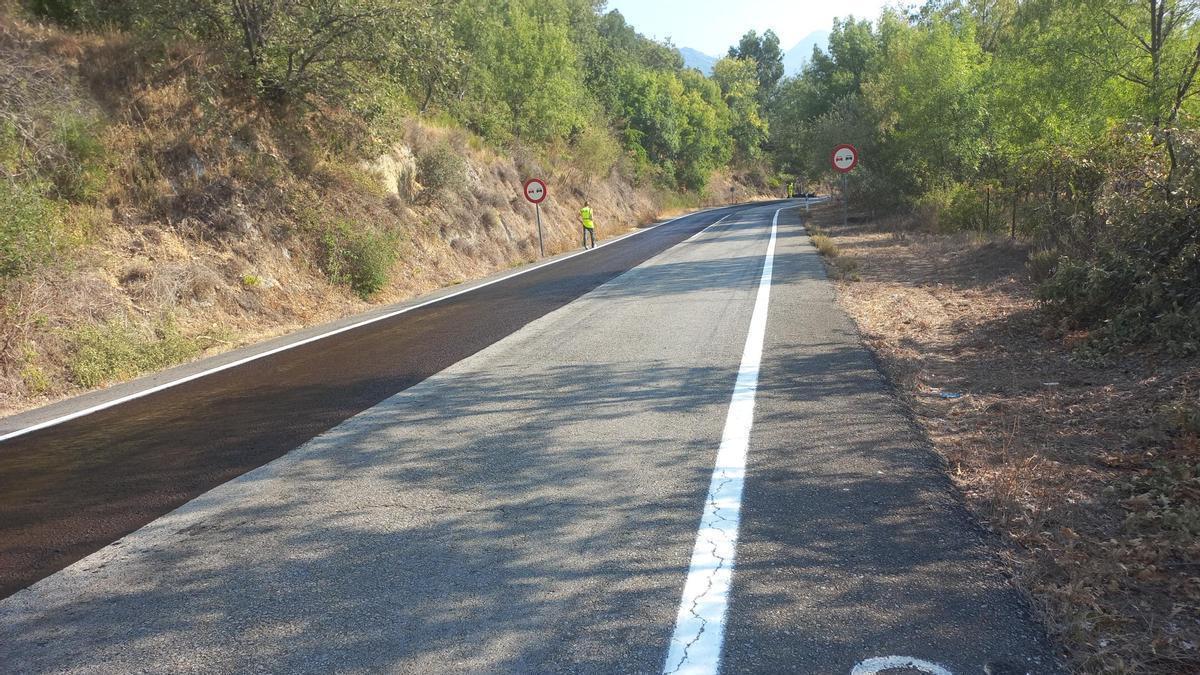 Carretera en reparación actualmente.