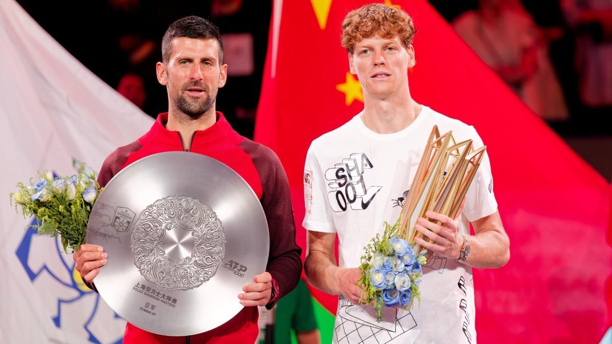 Djokovic cedió ante Sinner en la final de Shangái