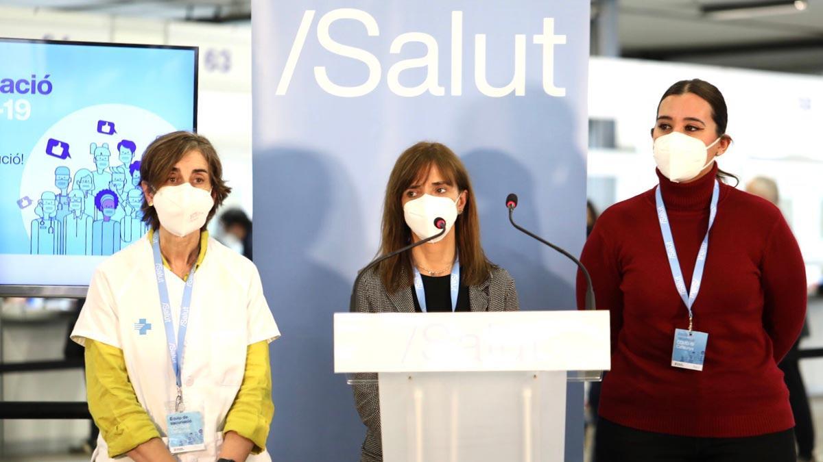 Intervención de Carmen Cabezas y tres sanitarias en el acto de conmemoración de la administración de la primera vacuna del covid