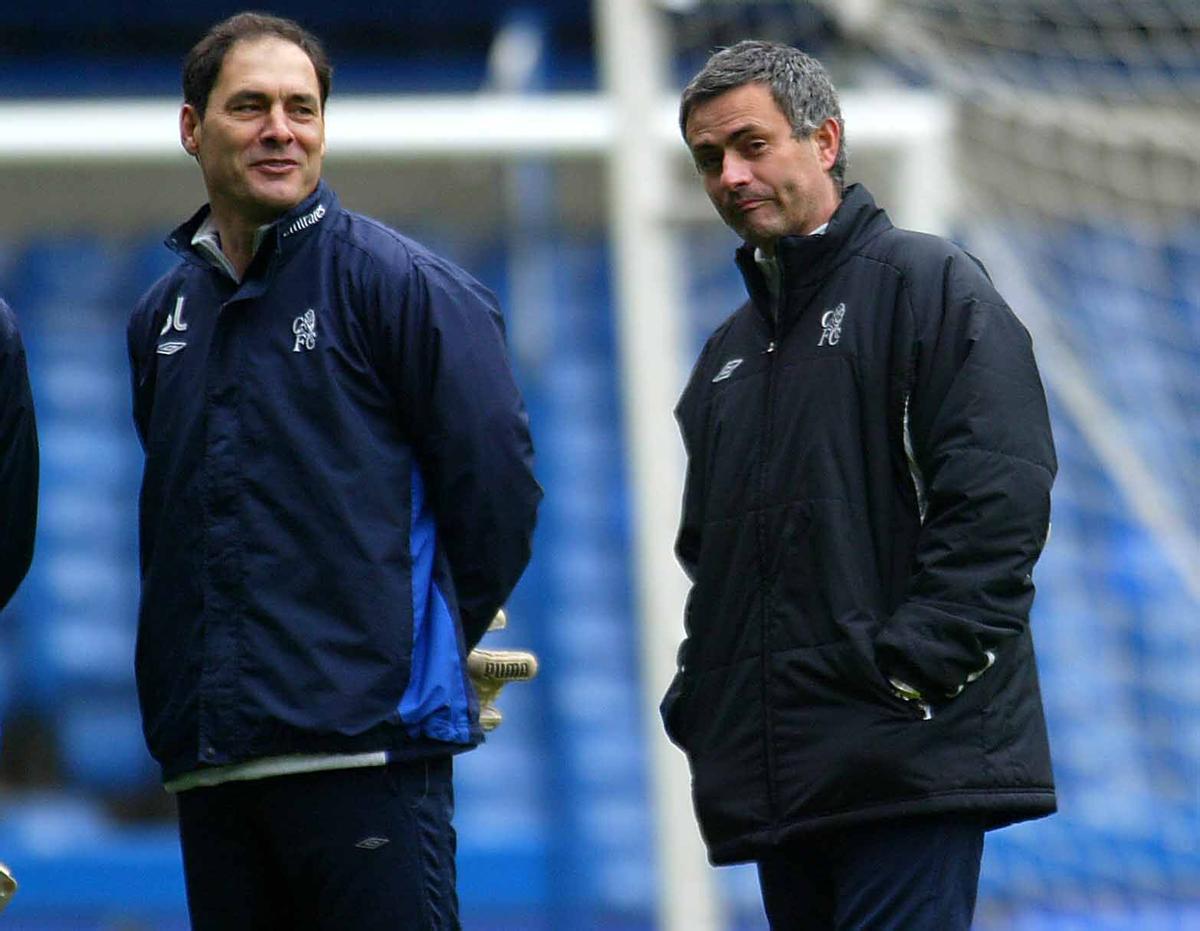Silvino Louro y José Mourinho, durante su etapa en el Real Madrid