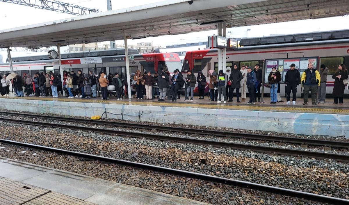 Estación de Pozuelo de Alarcón durante la mañana de este viernes