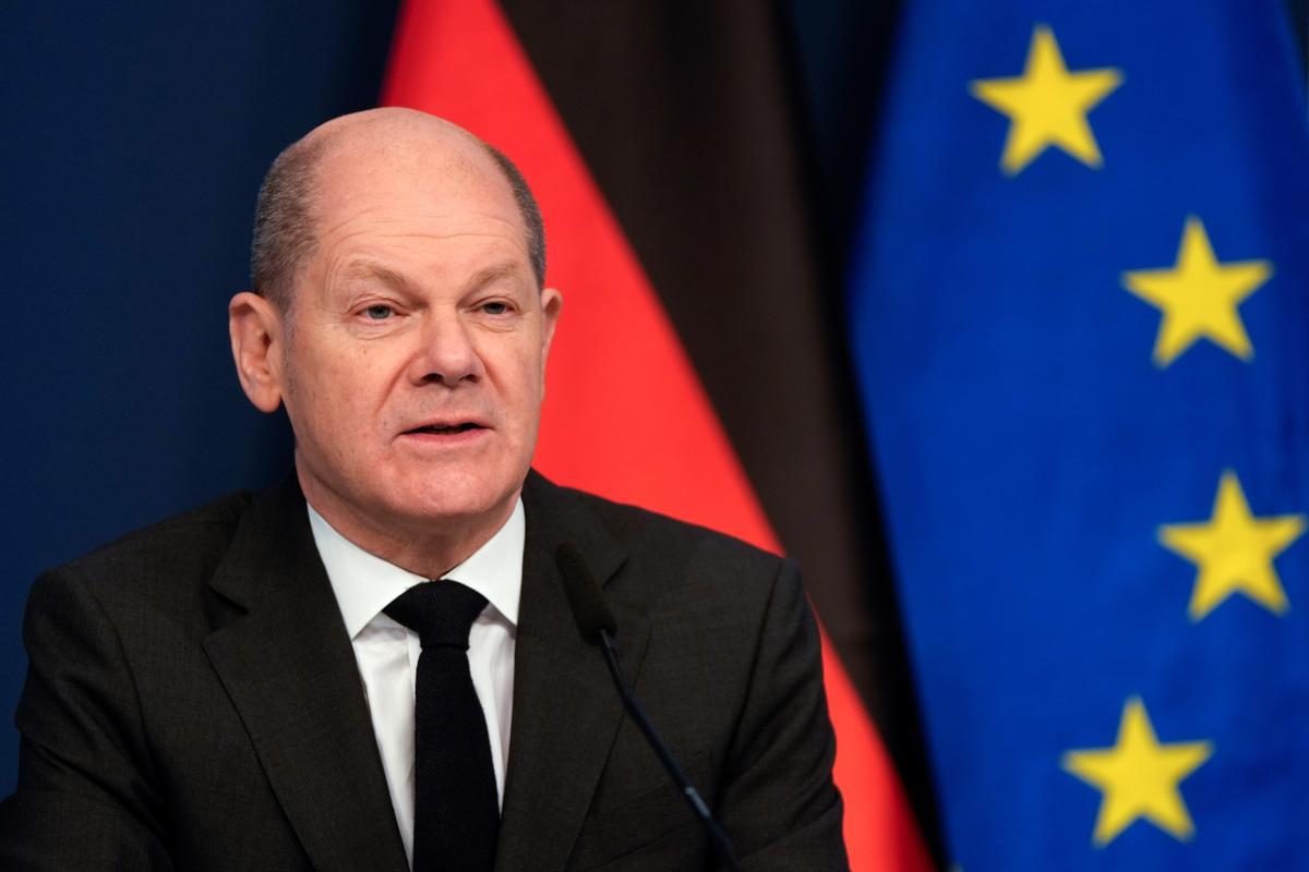 El canciller alemán, Olaf Scholz, en Berlín.