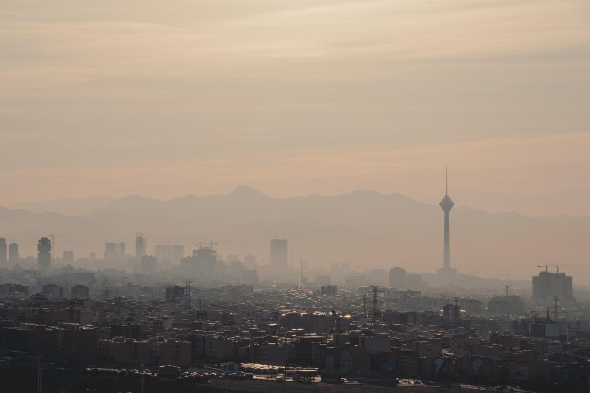Contaminación atmosférica en Teherán.