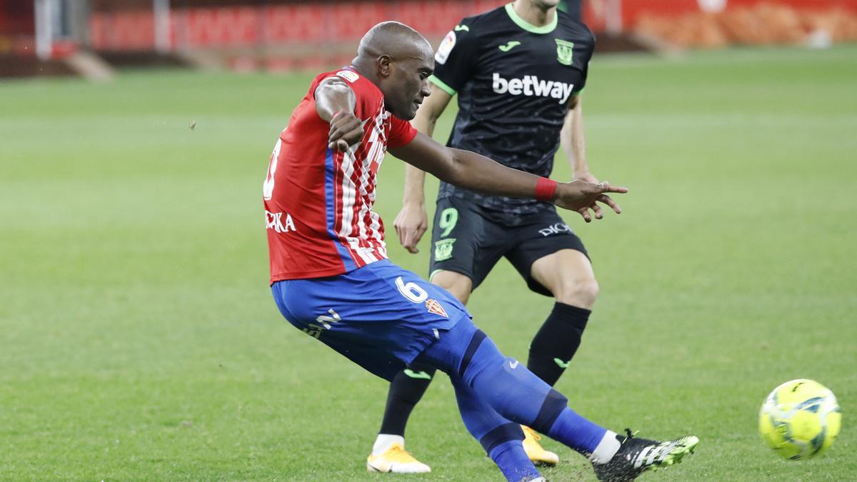 El partido entre el Sporting y el Leganés, en imágenes