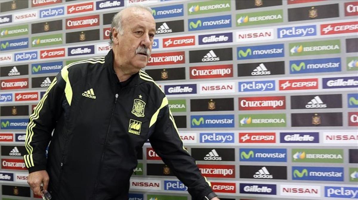 Vicente del Bosque, en una roda de premsa a Las Rozas. Vicente del Bosque, en una roda de premsa a Las Rozas.