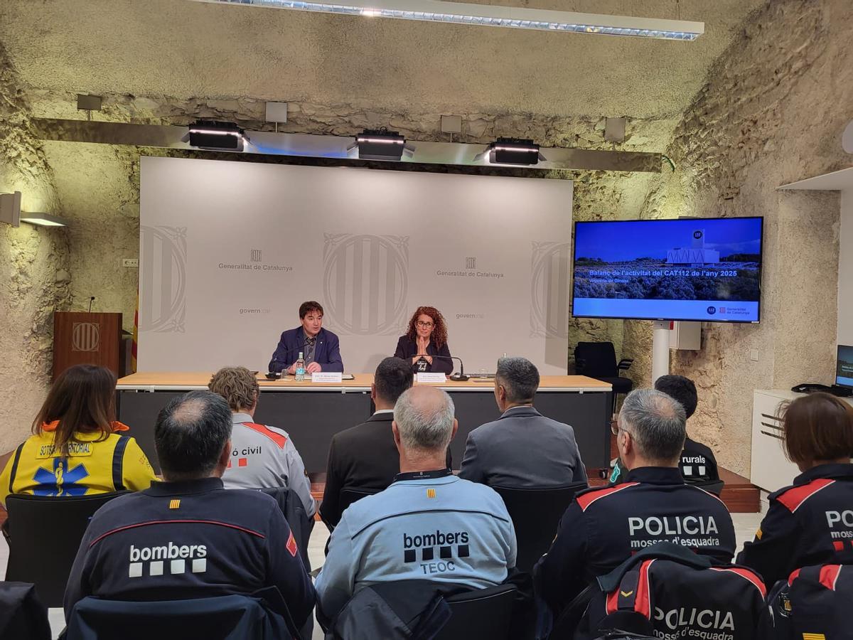 Acte de presentació del balanç d'activitat del 112 a la vegueria de Girona.