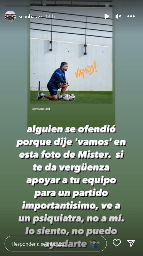 Historia de Instagram de Sean Bai