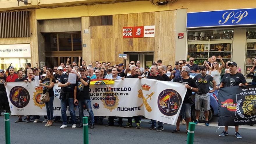 Una de las protestas de Jusapol en Alicante.