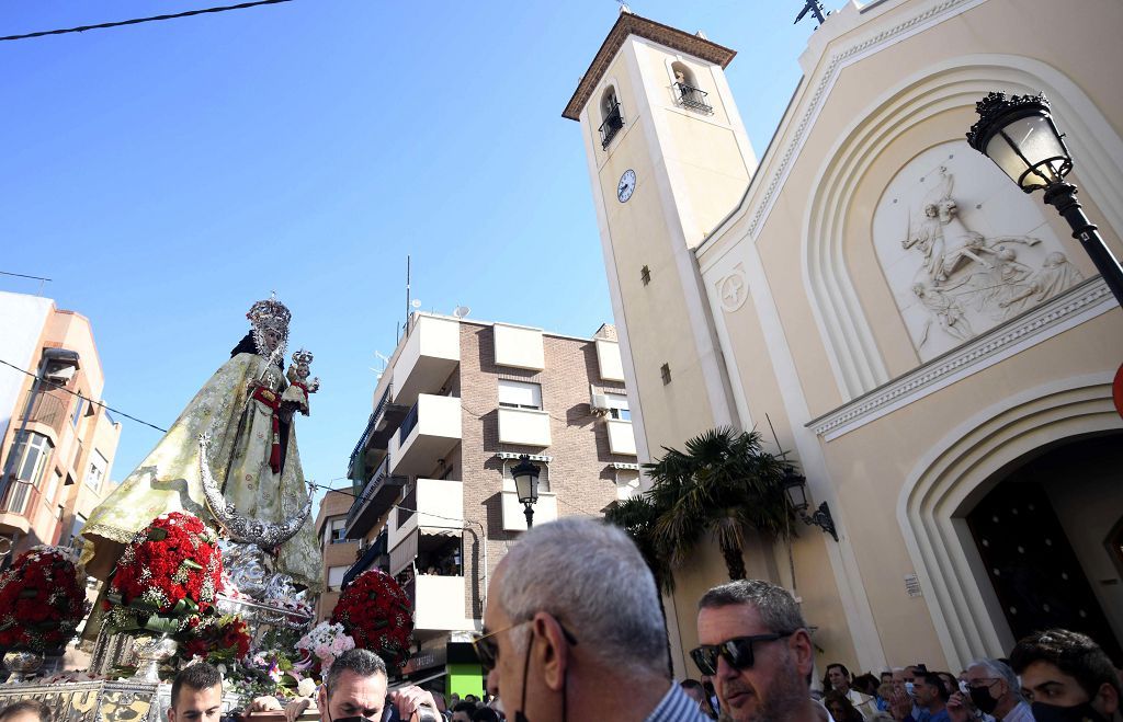 Así ha sido el regreso de la Virgen de la Fuensanta a su monasterio en Algezares