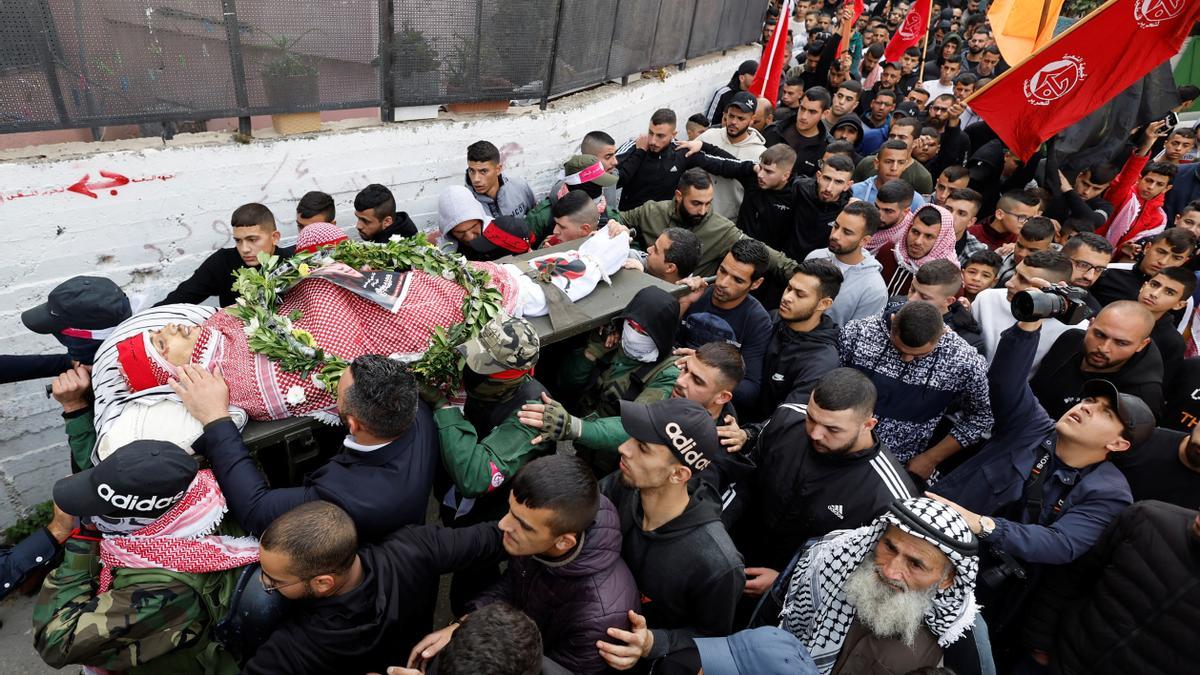 Funeral del palestino Omar Mana, en Belén