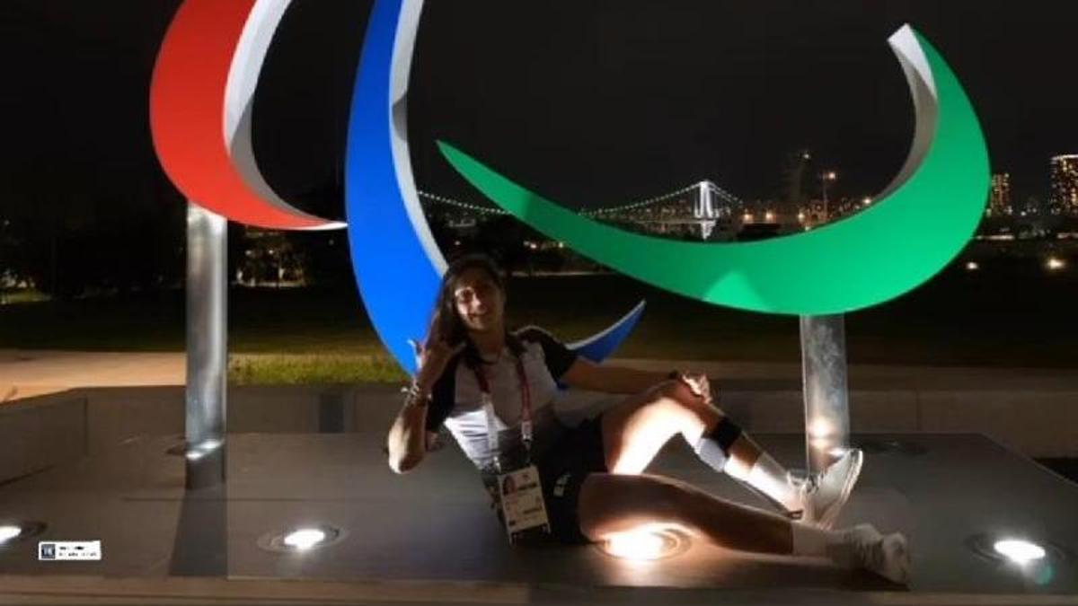 Miriam Martínez, la lanzadora de peso de Ibi, en los 'agitos' paralímpicos