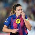 Alexia Putellas of FC Barcelona celebrates a goal during the UEFA Women’s Champions League 2025/26, Quarter-finals first leg football match played between Real Madrid CF and FC Barcelona at Alfredo Di Stefano stadium on March 25, 2026, in Valdebebas, Madrid, Spain. AFP7 25/03/2026 ONLY FOR USE IN SPAIN