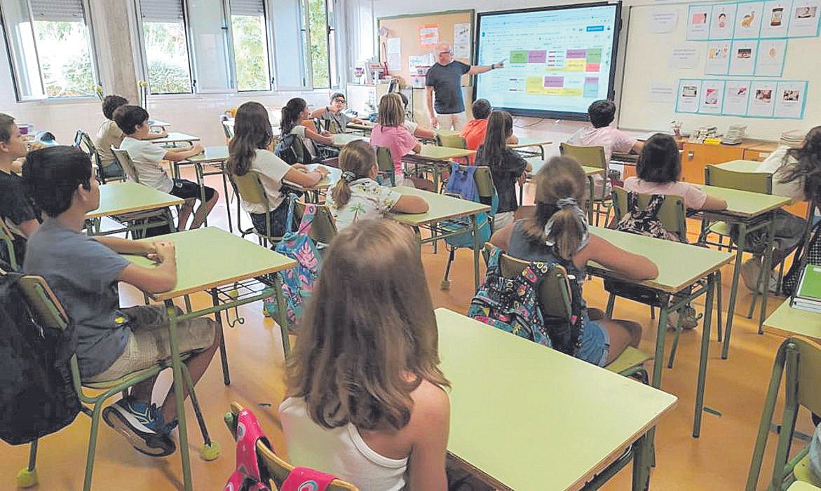 Sóller. En el colegio CEIP Es Puig de Sóller la mayoría de alumnos iniciaron las   clases con la presentación de los horarios, las asignaturas y los profesores.