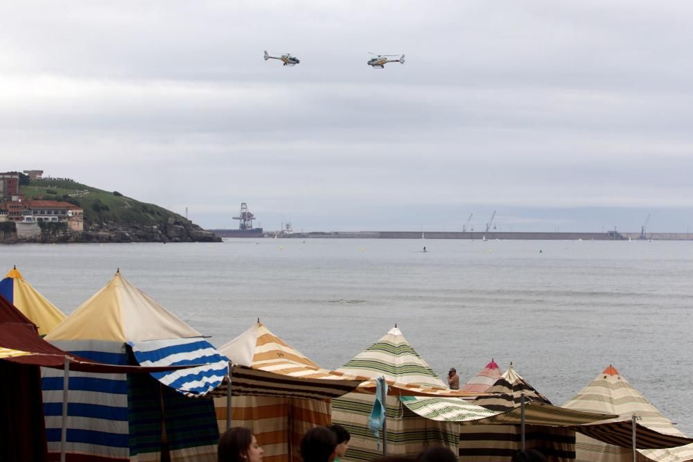 Ensayos para el festival aéreo de Gijón