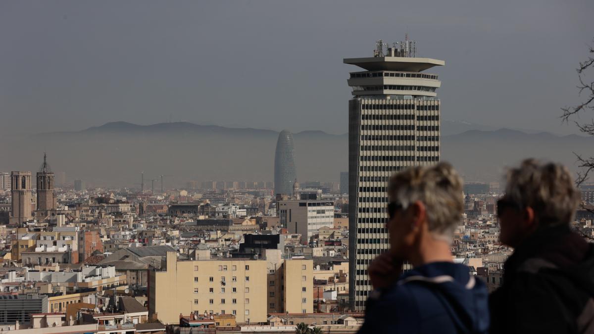 Calima sobre Barcelona