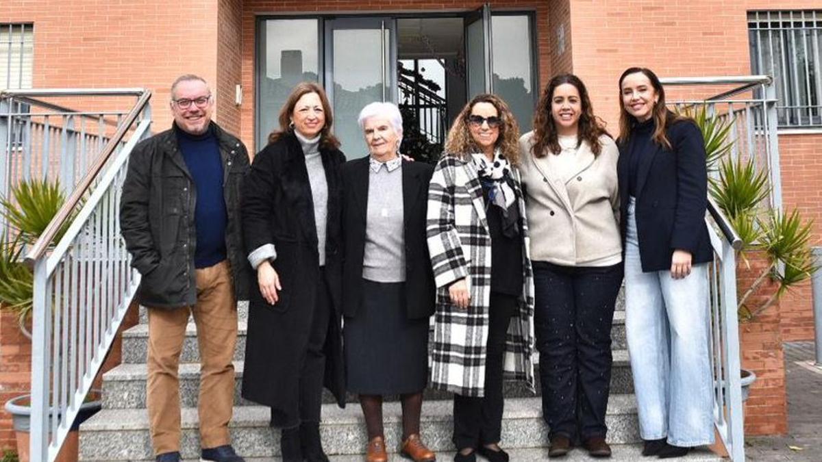 Patricia Navarro, durante una visita a la Residencia Ángeles Custodios.