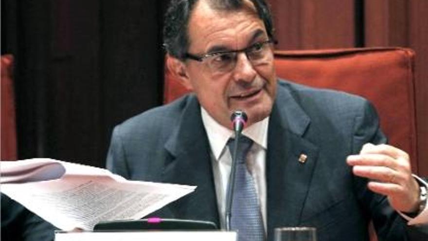 Artur Mas a la compareixença de la Comissió d&#039;Assumptes Institucionals al Parlament.